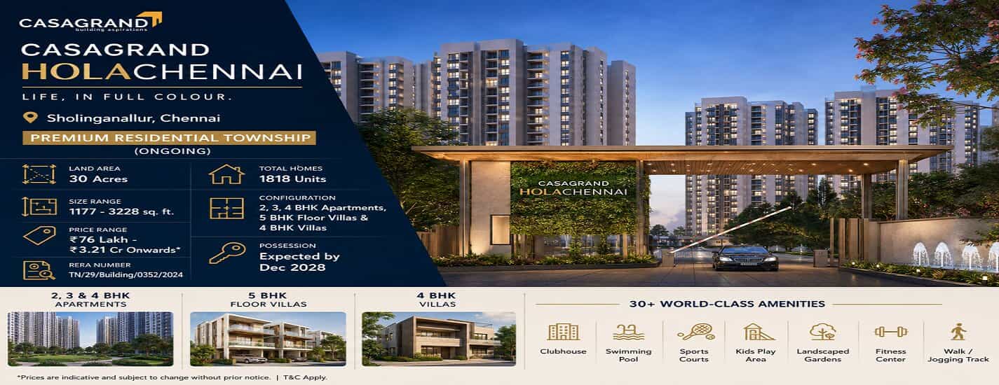 Casagrand Holachennai vs other omr projects
