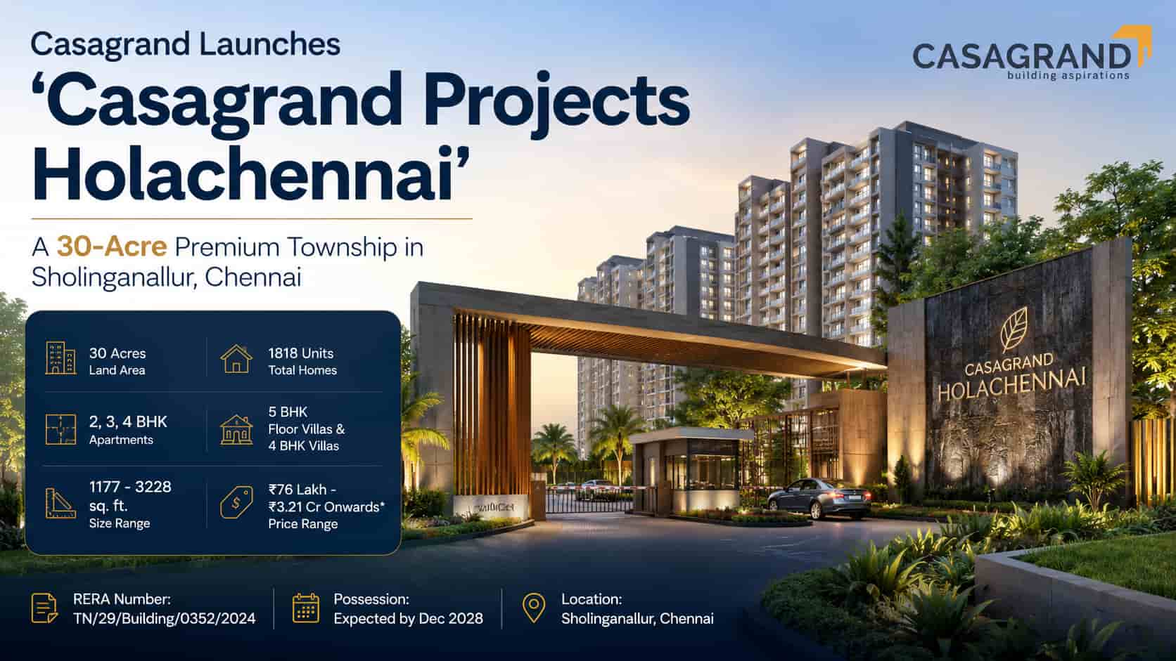 Casagrand New Launch in Sholinganallur