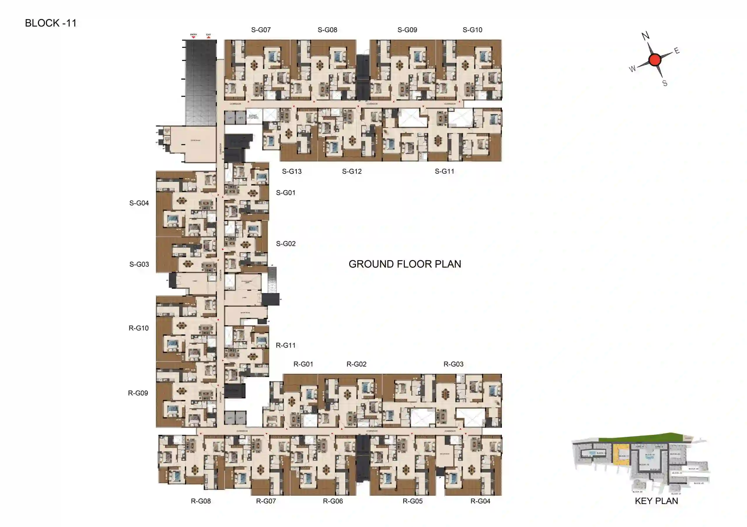 Casagrand Ascentia Coimbatore - 3 BHK spacious apartment layout