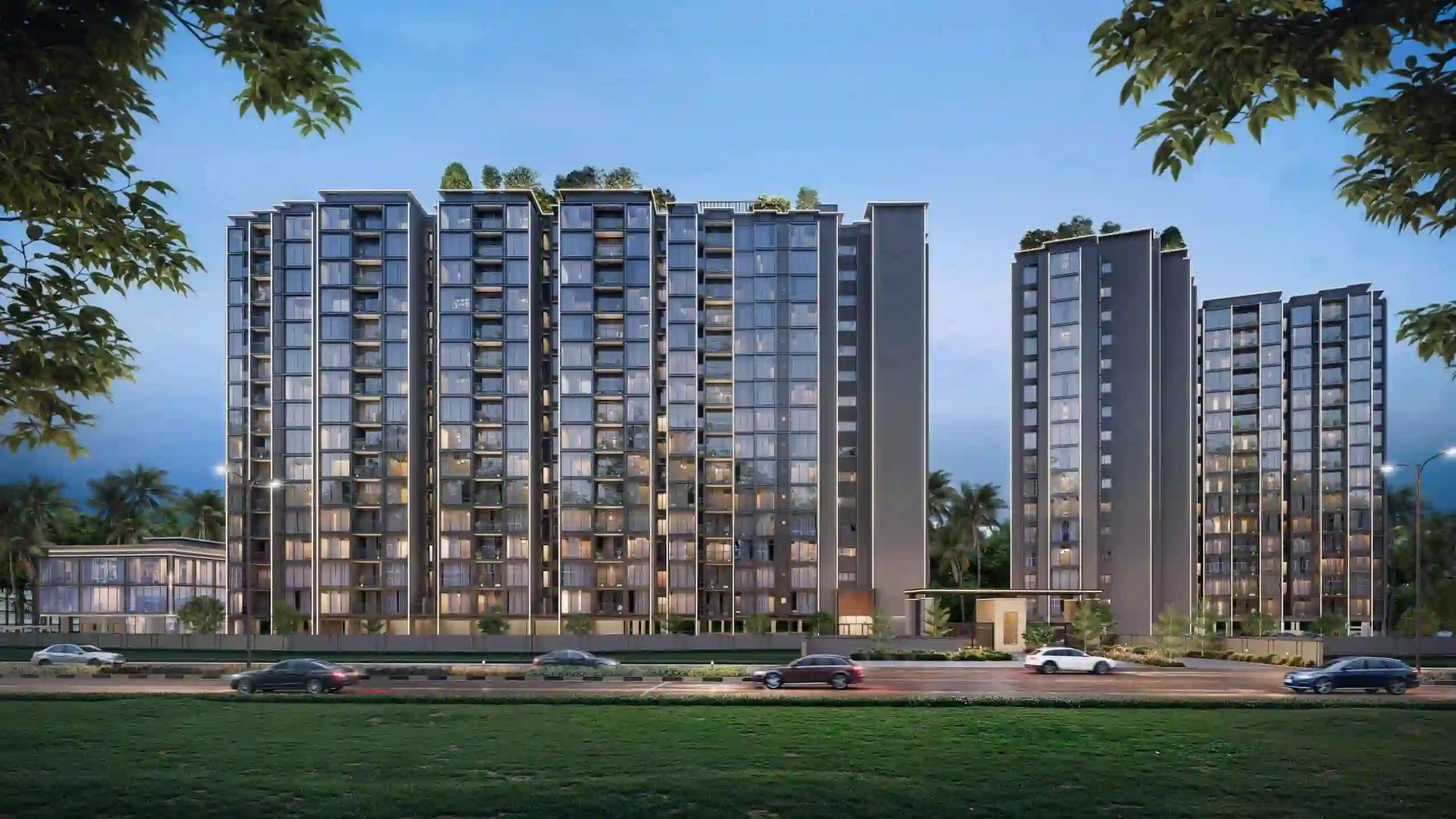 Casagrand Highclere Kundrathur Chennai - Modern high-rise apartment complex with contemporary architecture