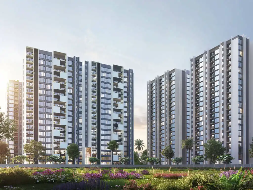 Casagrand Primrose Perungalathur Chennai - Aerial view of the large residential community with modern architecture