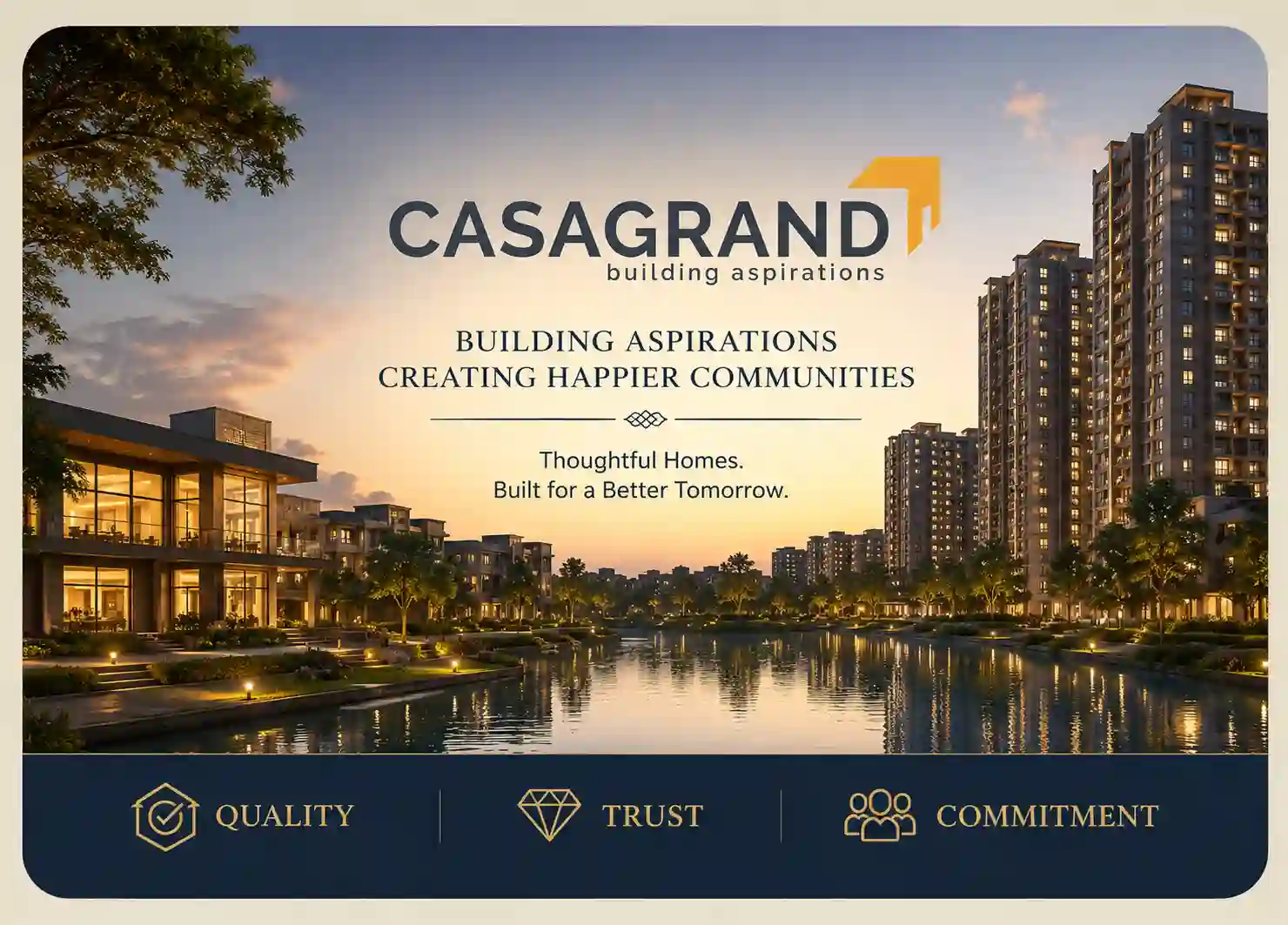 Casagrand Group logo - trusted developer of Orchards project in Kannampalayam Coimbatore